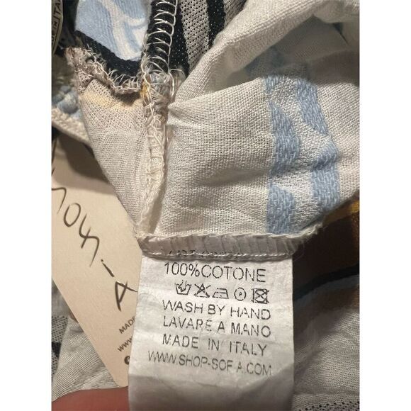 Sofia Italian Cotton 2pc top & skirt Multicolor OSFM $260 - Picture 13 of 16